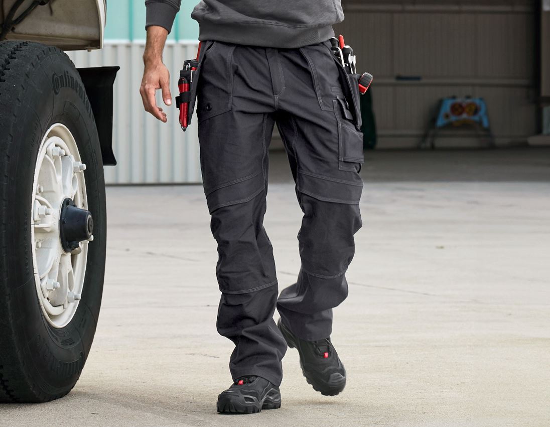 Thèmes: Pantalon à taille élast. e.s.roughtough tool-pouch + noir