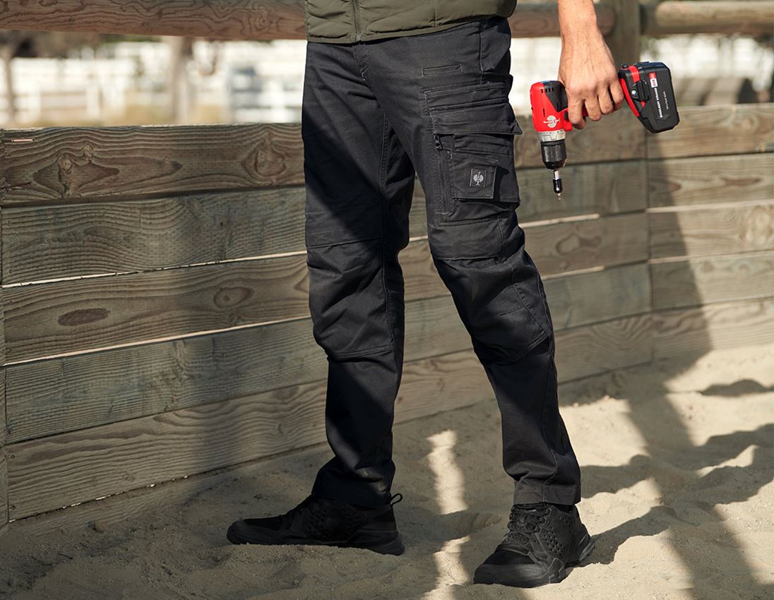 Work Trousers: Trousers e.s.motion ten + oxidblack
