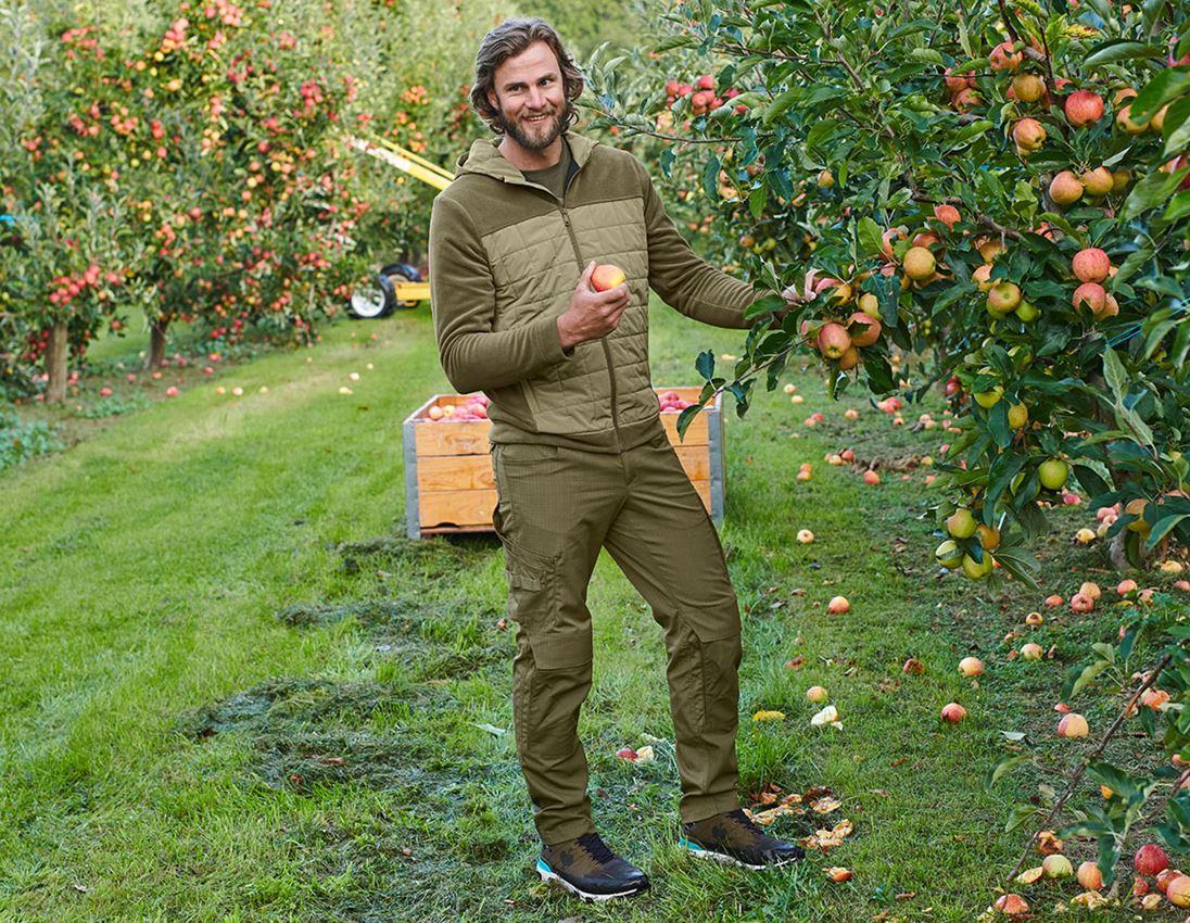 Work Trousers: Trousers e.s.concrete solid + mudgreen 1