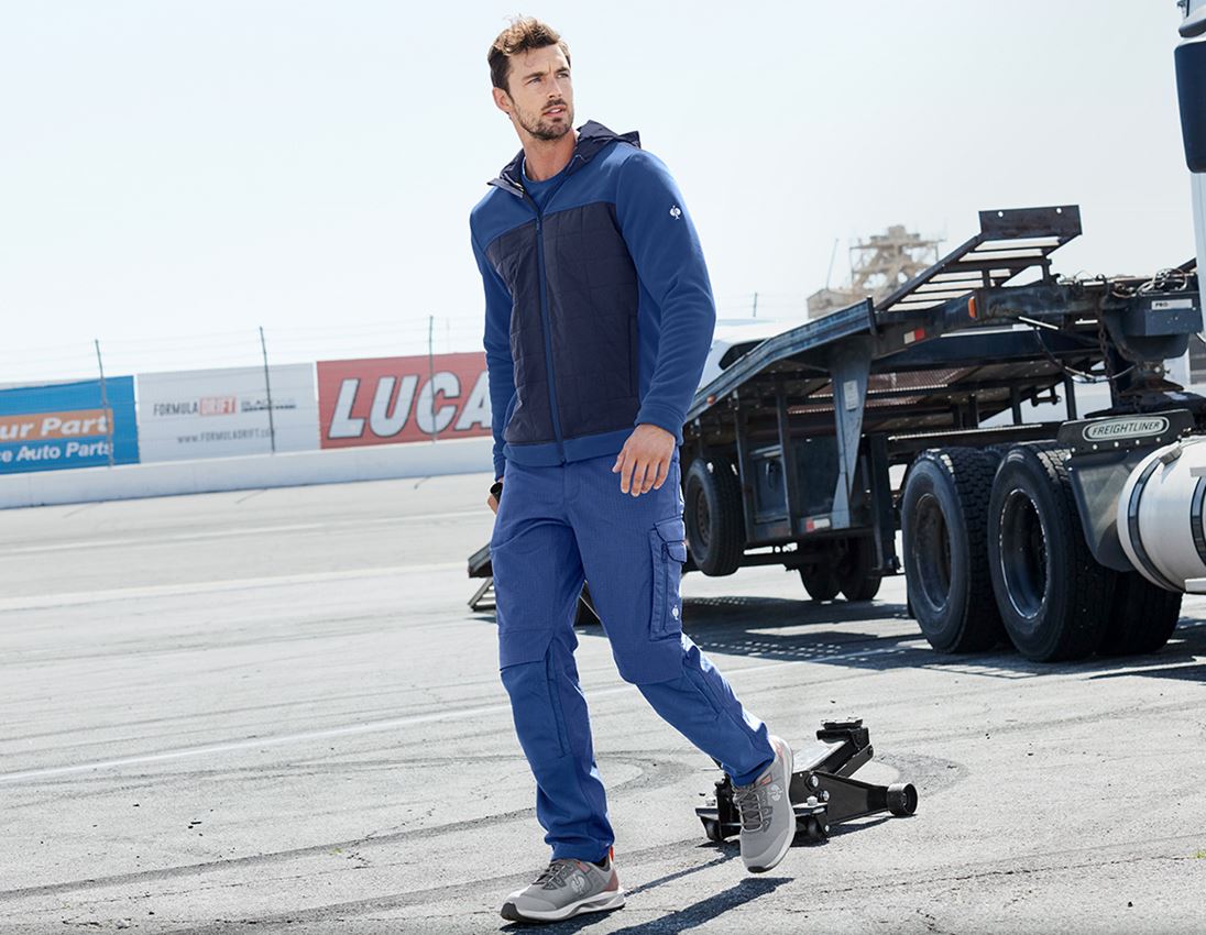 Work Trousers: Trousers e.s.concrete solid + alkaliblue 1