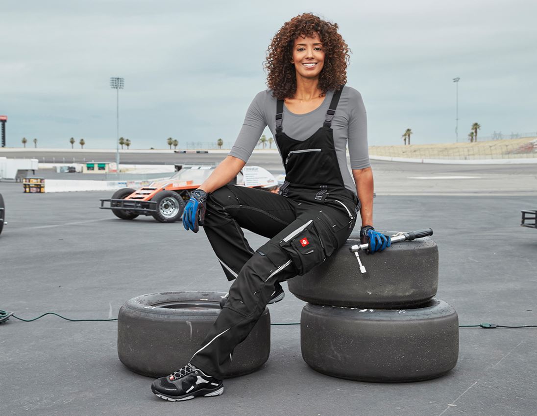 Pantalons de travail: Salopette pour femmes e.s.motion 2020 + noir/platine