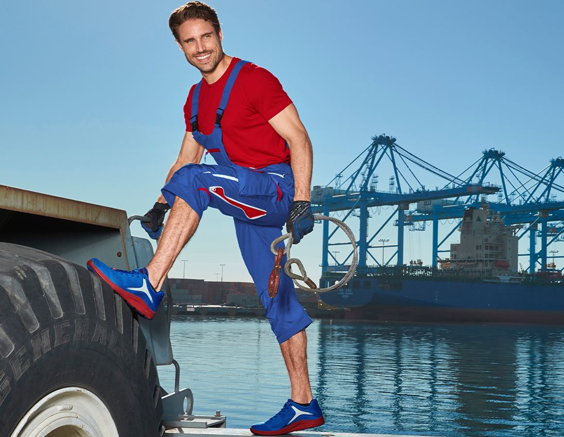 Work Trousers: 3/4 bib & brace e.s.motion 2020 + royalblue/fiery red 1