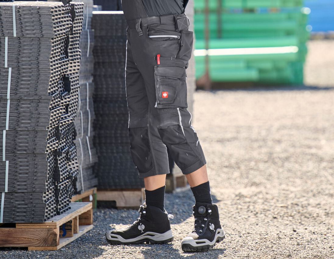 Work Trousers: 3/4 bib & brace e.s.motion 2020 + anthracite/platinum 1