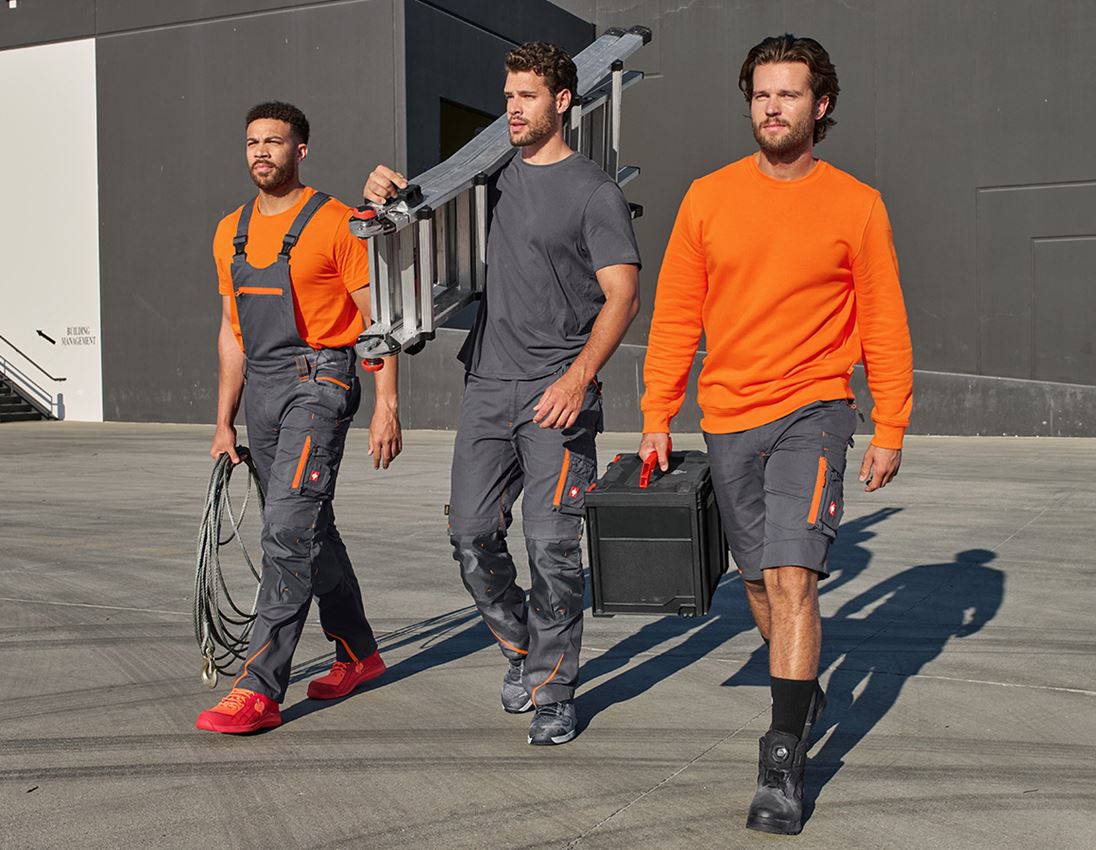 Work Trousers: Bib & brace e.s.motion 2020 + anthracite/high-vis orange 5