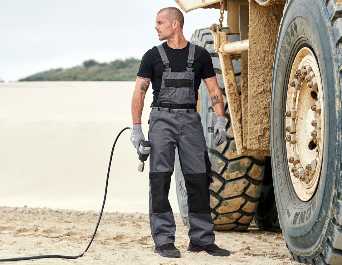 Work Trousers: Bib & Brace e.s.image + grey/black 6