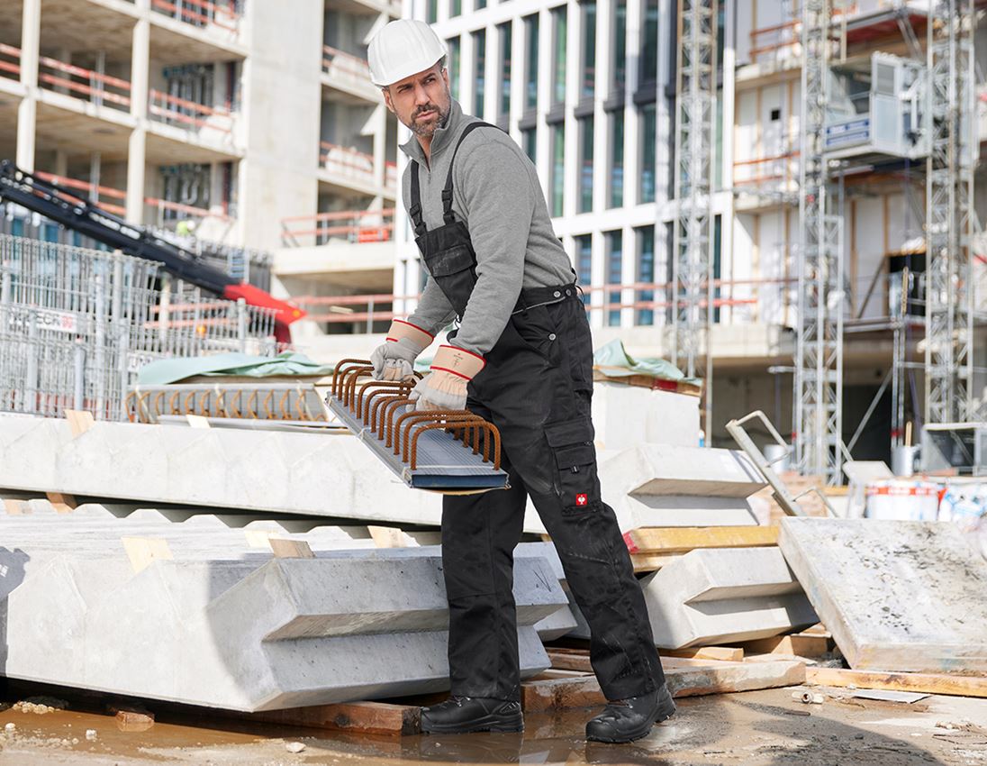 Work Trousers: Bib & brace e.s.classic  + black