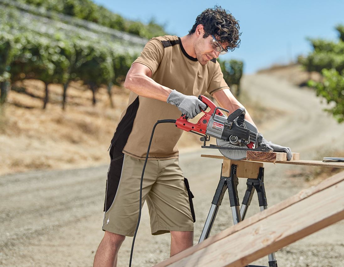 Work Trousers: Shorts e.s.active + khaki/black 3