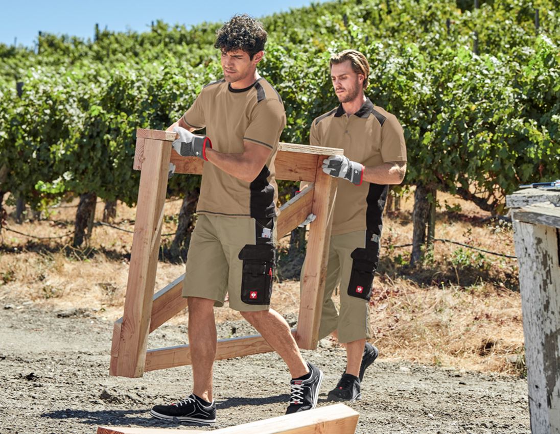 Work Trousers: Shorts e.s.active + khaki/black 6