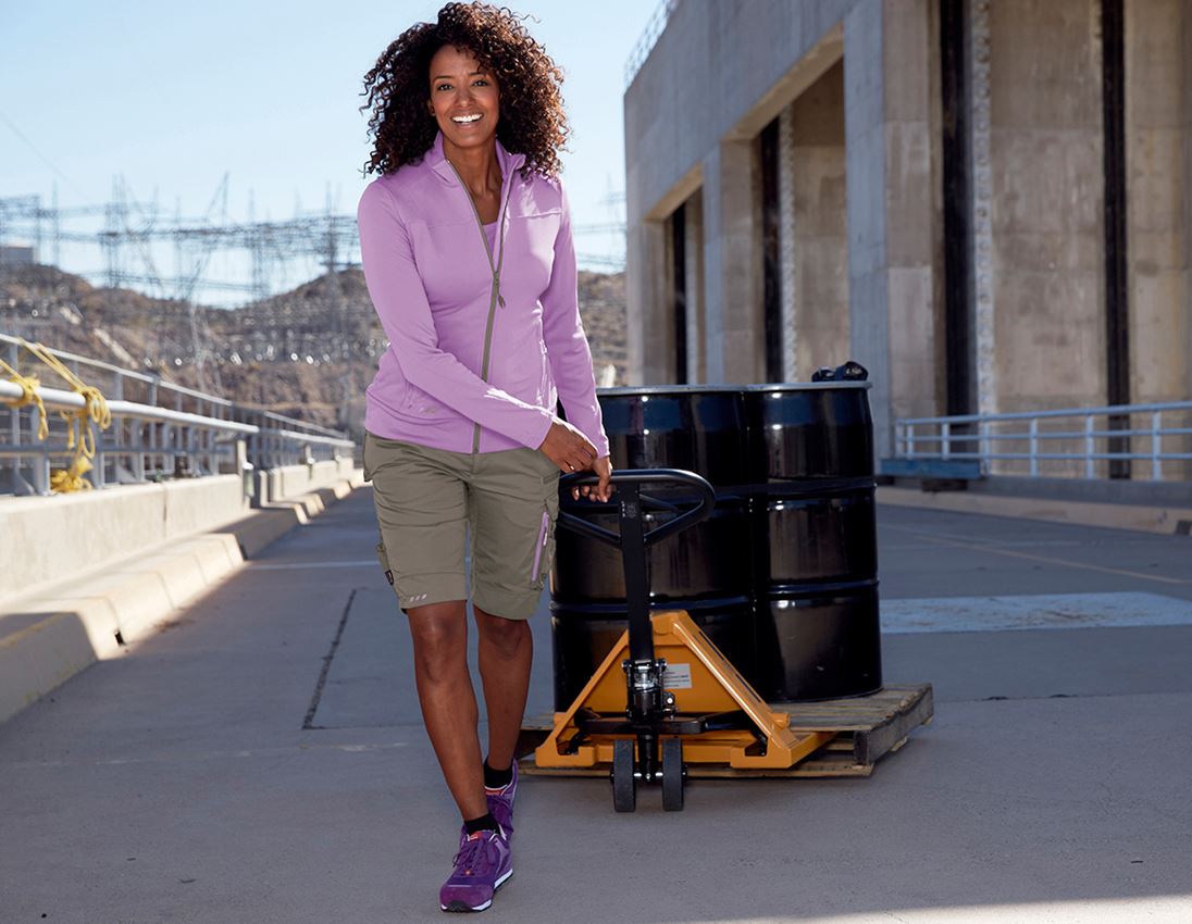 Work Trousers: Shorts e.s.motion 2020, ladies' + stone/lavender 1