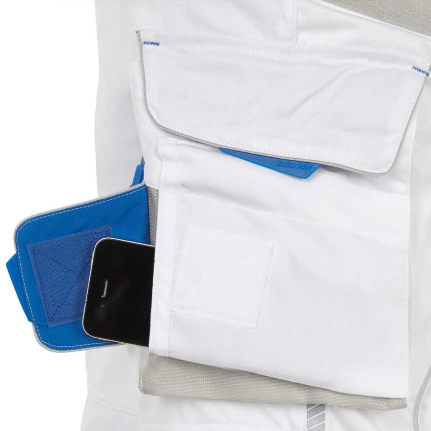 Pantalons de travail: Short e.s.motion 2020, femmes + blanc/bleu gentiane 2