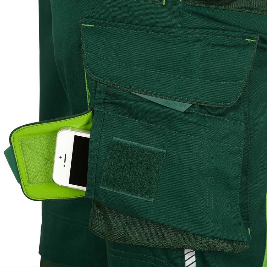 Pantalons de travail: Short e.s.motion 2020, femmes + vert/vert d'eau 2