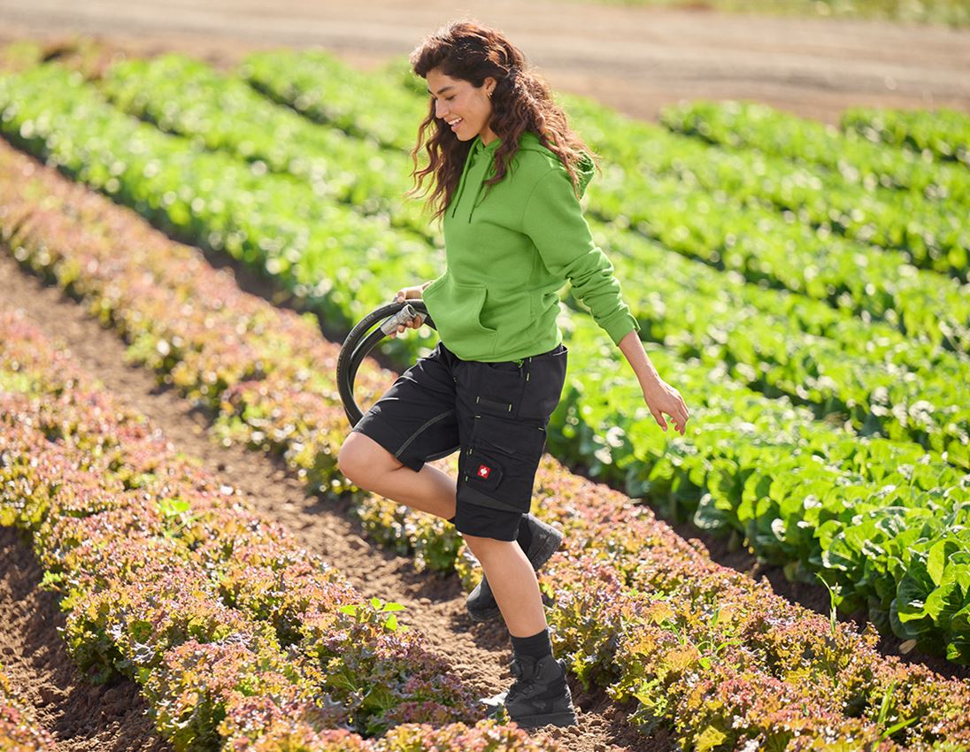 Work Trousers: Shorts e.s.motion 2020, ladies' + black/seagreen 2