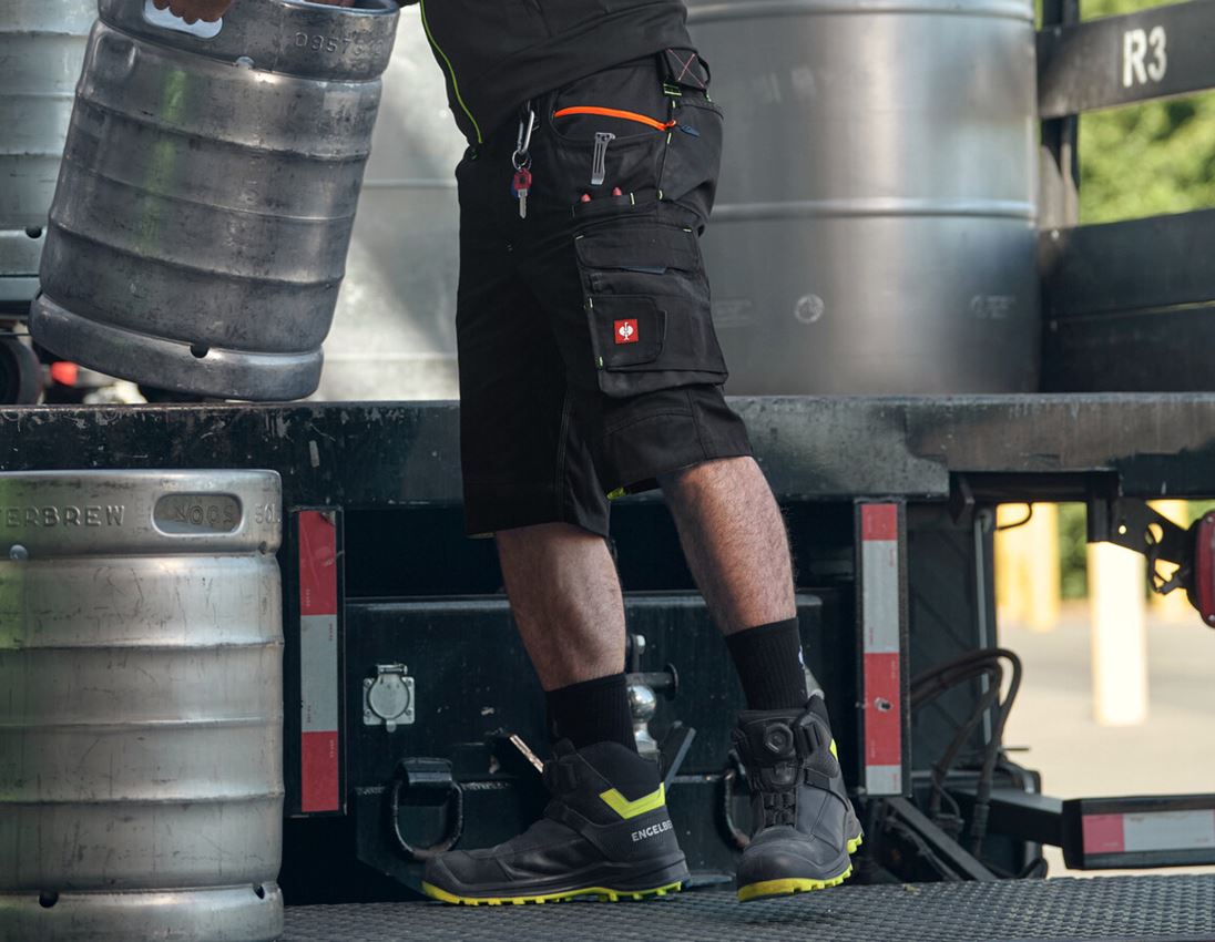 Pantalons de travail: Short e.s.motion 2020 + noir/jaune fluo/orange fluo 1