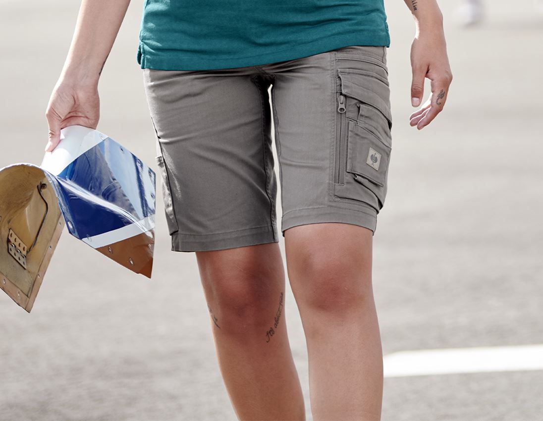 Work Trousers: Shorts e.s.motion ten, ladies' + granite