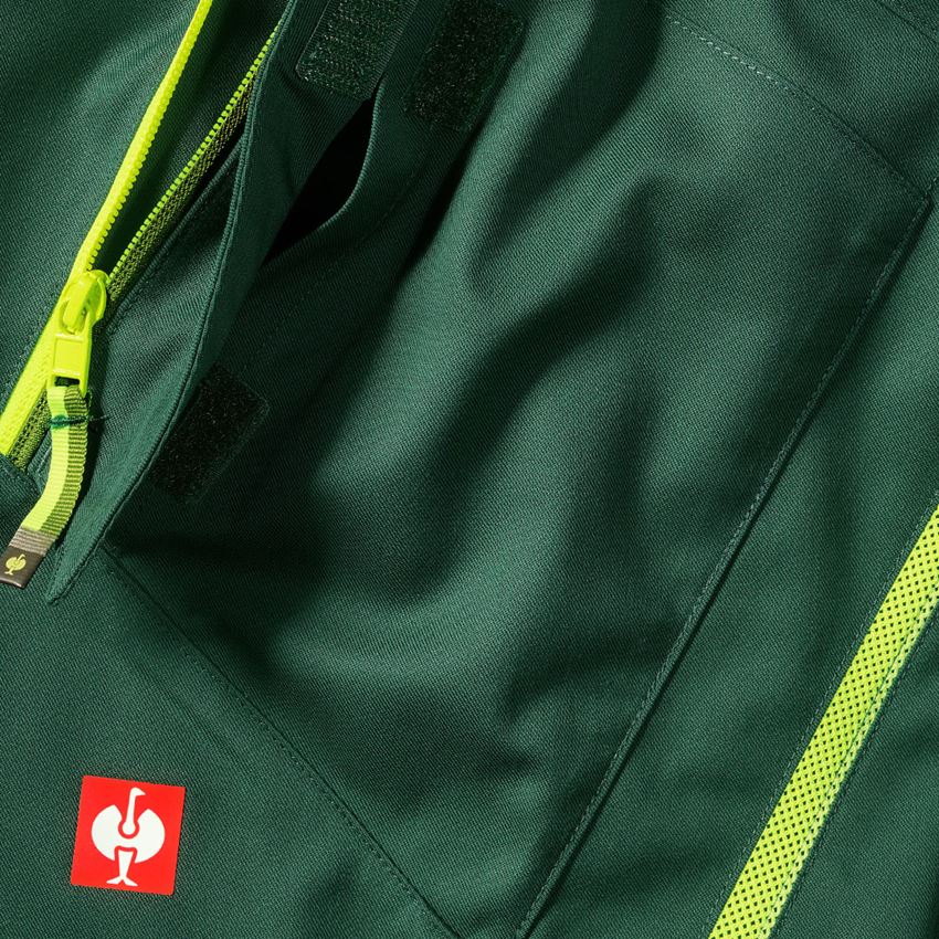 Work Trousers: Multipocket shorts e.s.ambition + green/high-vis yellow 2