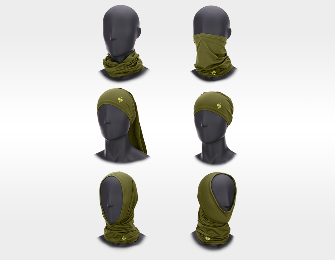 Accessoires: Foulard multifonction UV e.s.trail + vert genévrier/vert citron 2