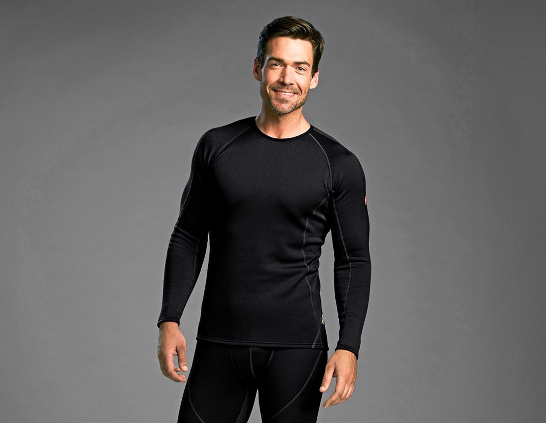 Underwear | Functional Underwear: e.s. functional-longsleeve thermo stretch-x-warm + black 3