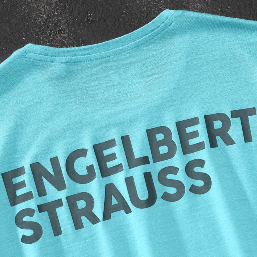 Hauts: T-Shirt Merino e.s.trail + lapis turquoise/anthracite 2