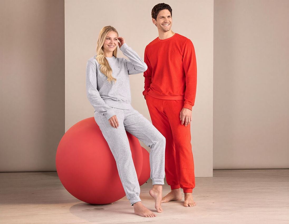 Accessoires: e.s. Pantalon en sweat Terry, femmes + gris mélange 2