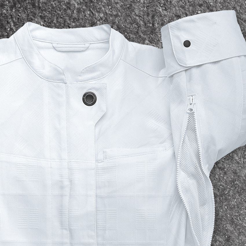Work Jackets: Work jacket 3/4-sleeve e.s.fusion, ladies' + white 2
