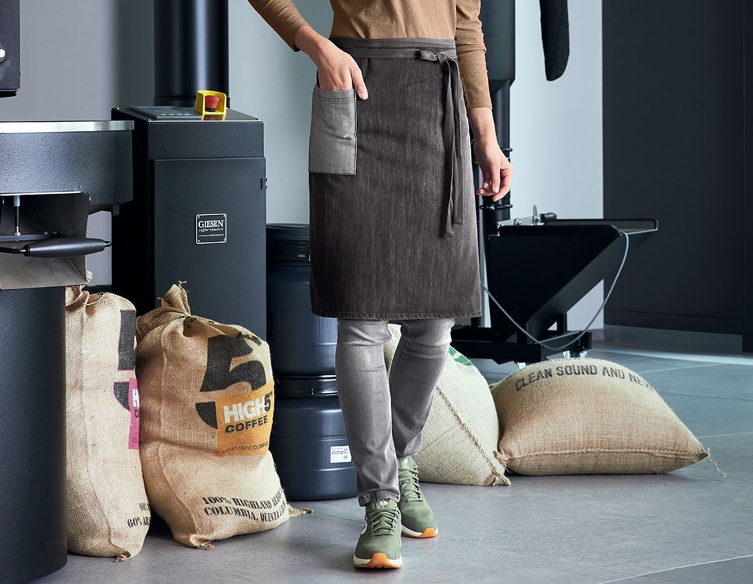 Tabliers: e.s. Tablier de chef denim + graphitewashed