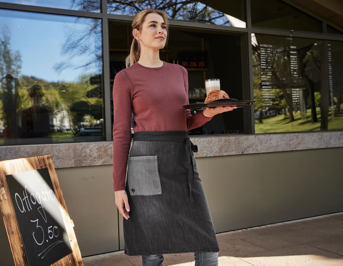 Aprons: e.s. Mid-Length Apron denim + graphitewashed 1
