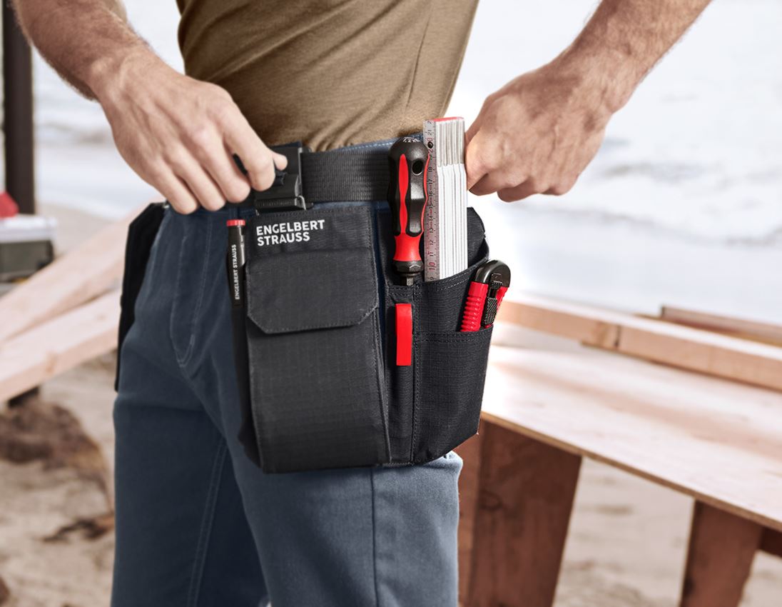 e.s.tool concept: Ruler/knife pocket e.s.tool concept, left + black 1