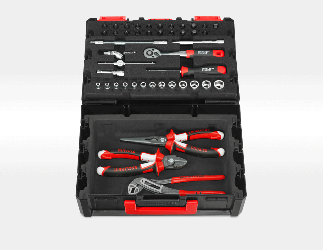 STRAUSSbox System: STRAUSSbox small socket wrench set 1/4" insert