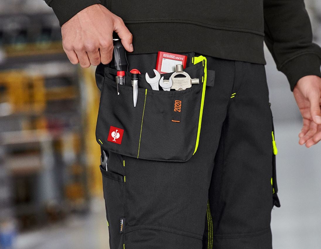 Accessoires: Poche à outils e.s.motion 2020, moyenne + noir/jaune fluo/orange fluo