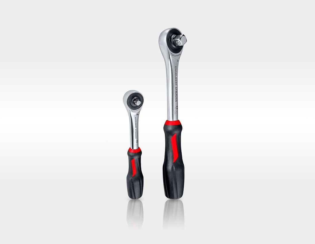 STRAUSSbox System: Socket wrench set lockfix 1/4+1/2 in STRAUSSbox 1