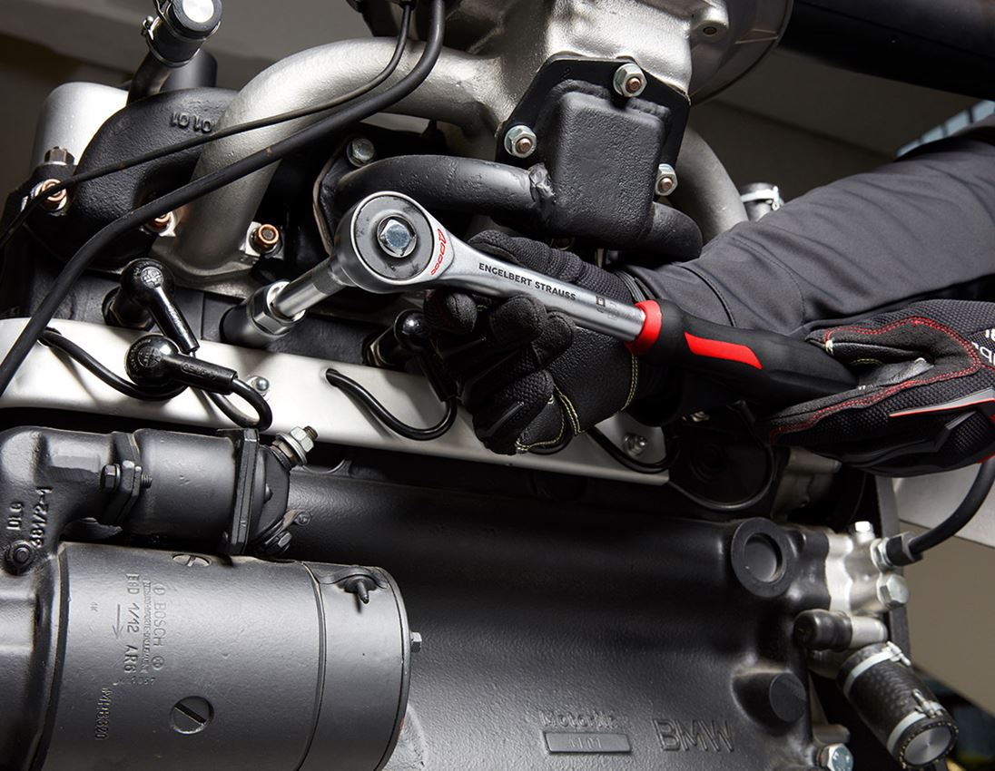 STRAUSSbox System: Socket wrench set lockfix 1/4+1/2 in STRAUSSbox
