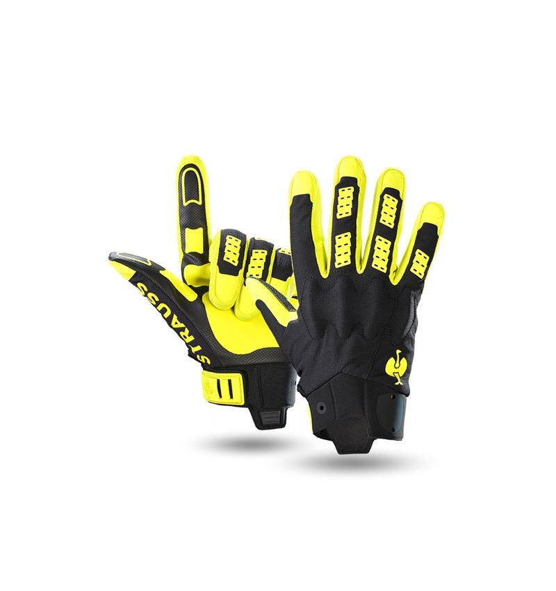 Gloves e.s.trail allseason black/acid yellow | Strauss