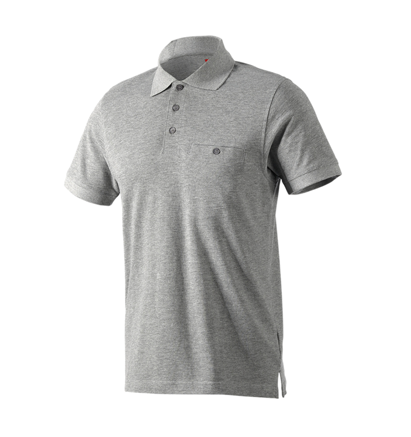 Thèmes: e.s. Polo cotton Pocket + gris mélange