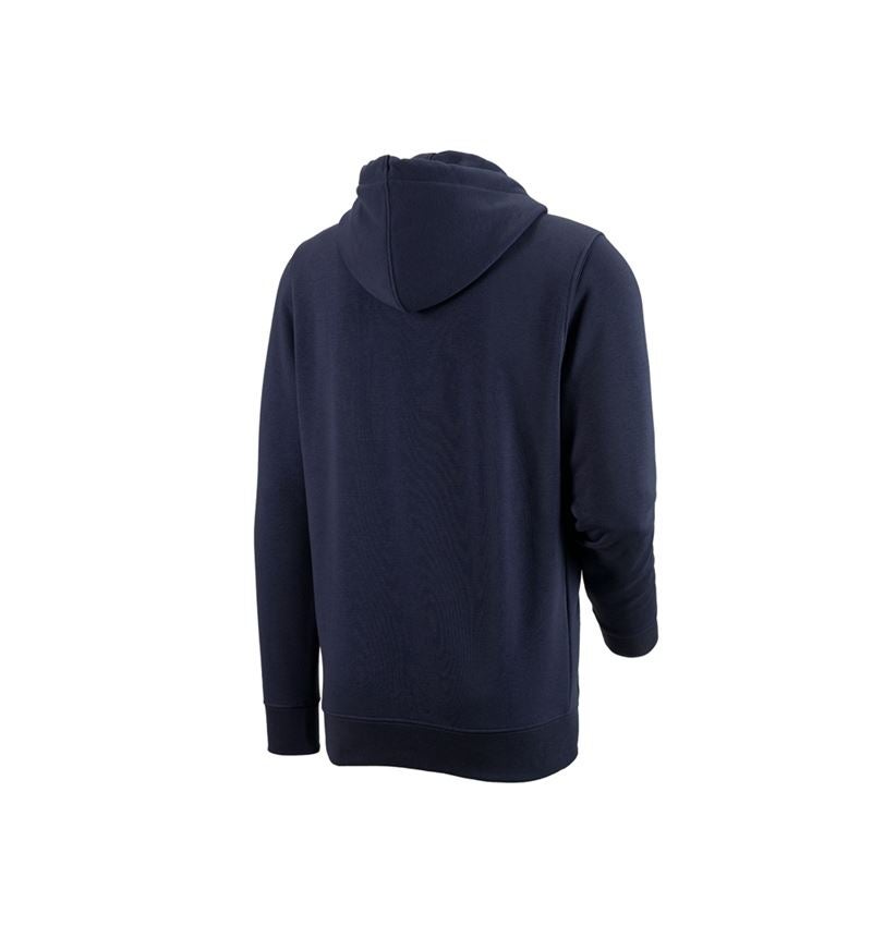 Hauts: e.s. Hoody sweat zippé poly cotton + bleu foncé 3