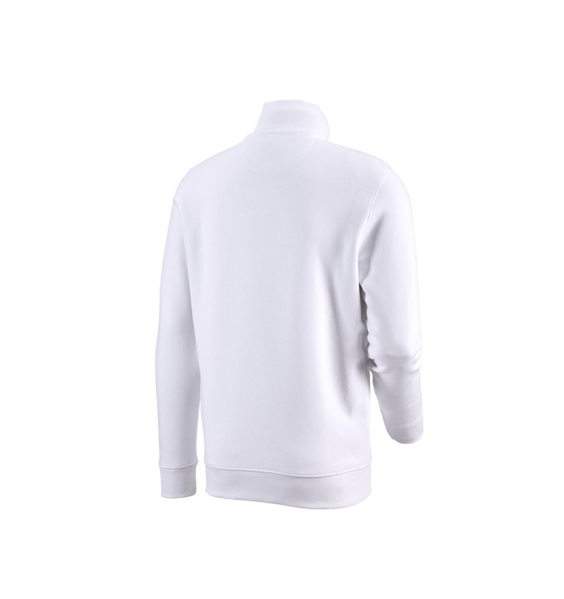 Hauts: e.s. Sweatshirt ZIP poly cotton + blanc 4