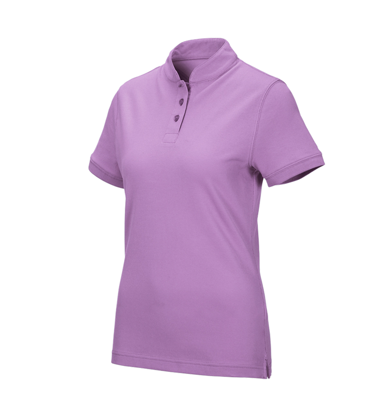 Thèmes: e.s. Polo cotton Mandarin, femmes + lavande