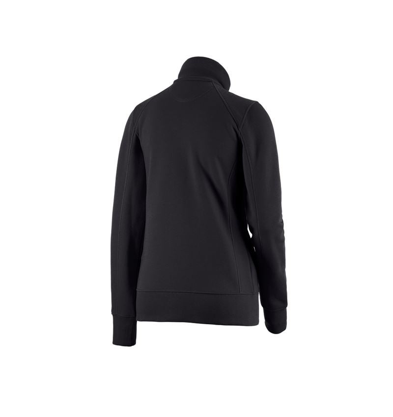 Hauts: e.s. Veste sweat poly cotton, femmes + noir 2