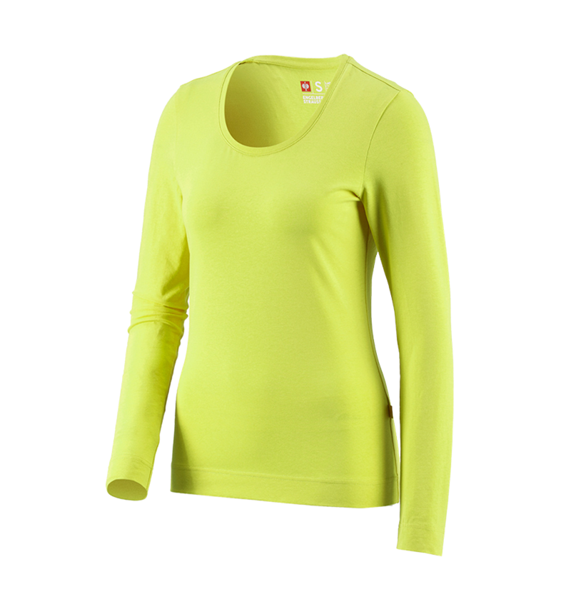 Thèmes: e.s. Longsleeve cotton stretch, femmes + vert mai 2