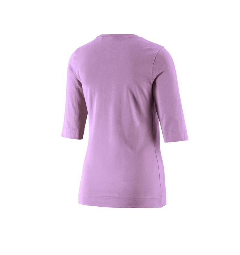 Hauts: e.s. Shirt à manches 3/4 cotton stretch, femmes + lavande 1