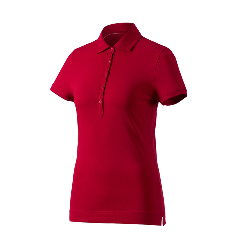 Hauts: e.s. Polo cotton stretch, femmes + rouge vif 2