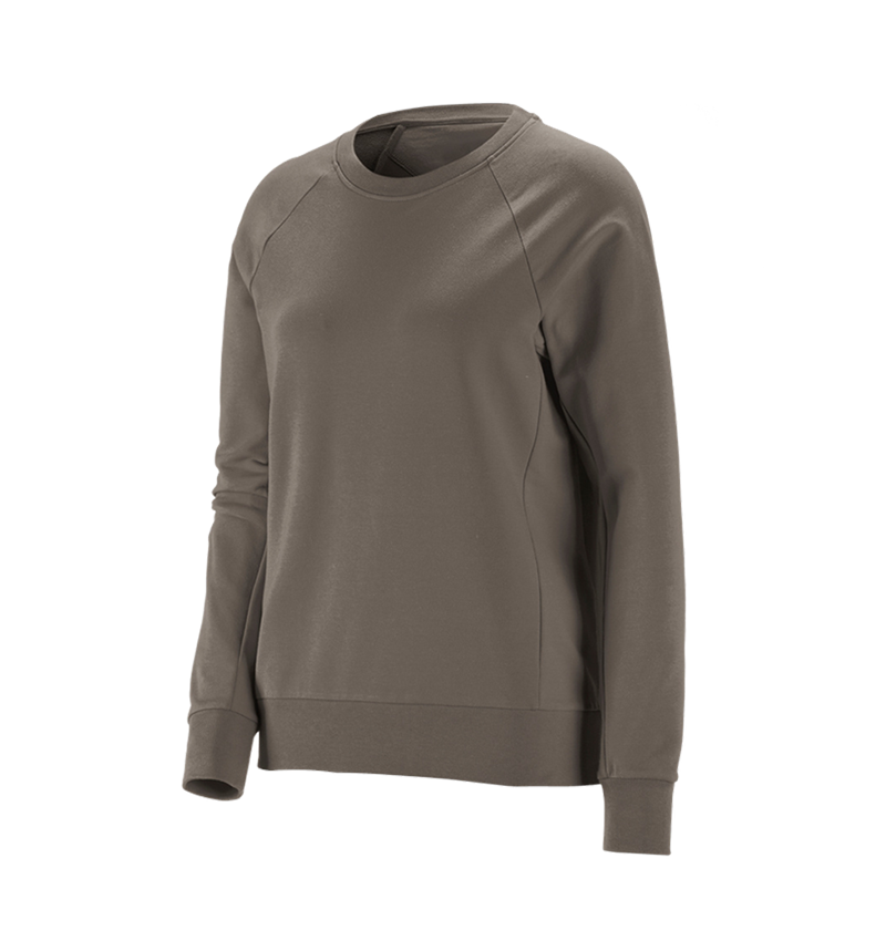 Topics: e.s. Sweatshirt cotton stretch, ladies' + stone