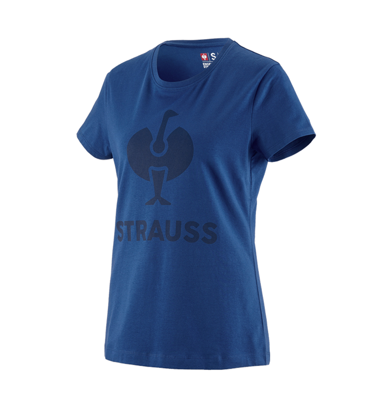 Hauts: T-Shirt e.s.concrete, femmes + bleu alcalin