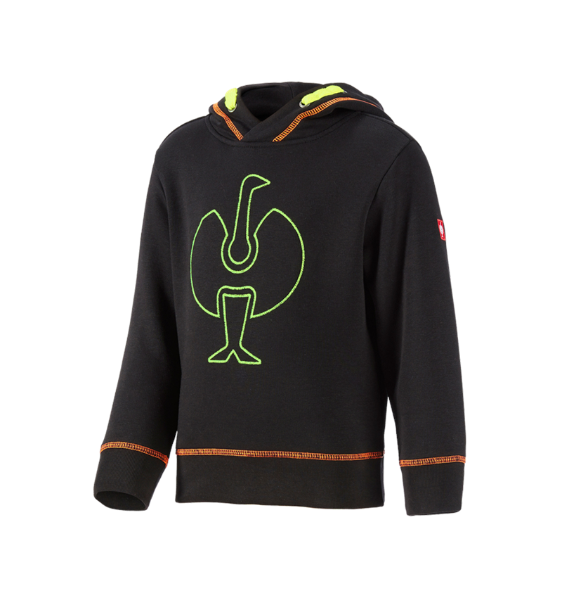 Shirts, Pullover & more: Hoody sweatshirt e.s.motion 2020, children´s + black/high-vis yellow/high-vis orange 1