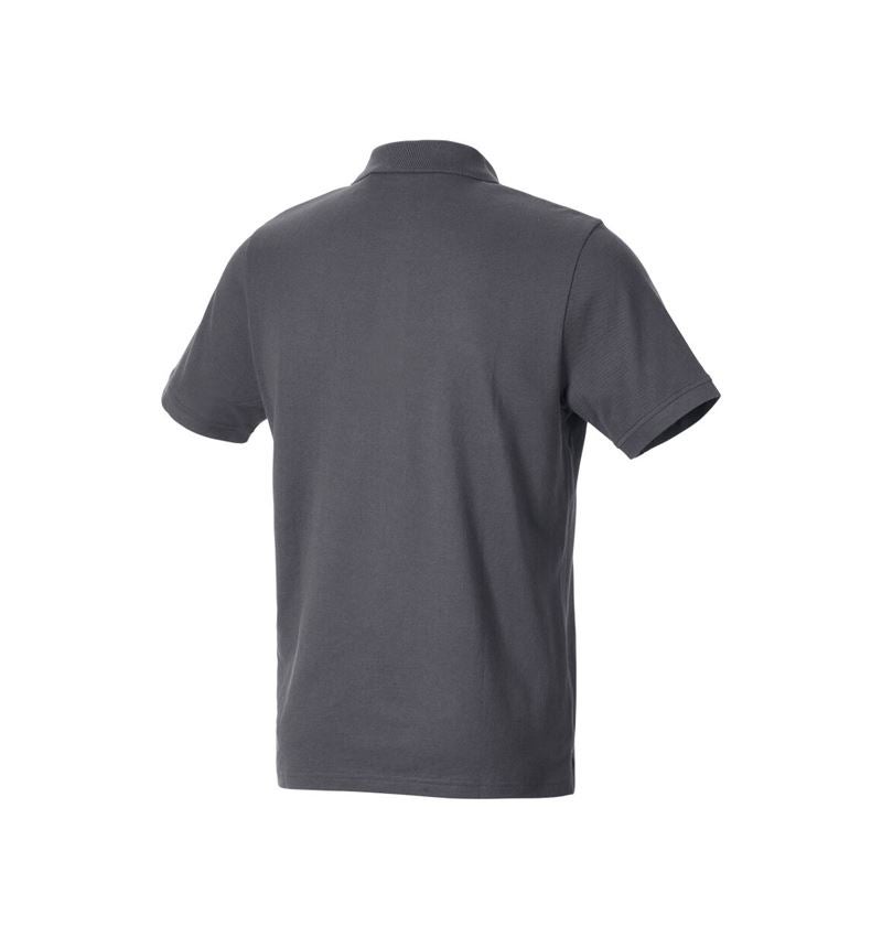 Hauts: e.s. Piqué-Polo cotton light + anthracite 4