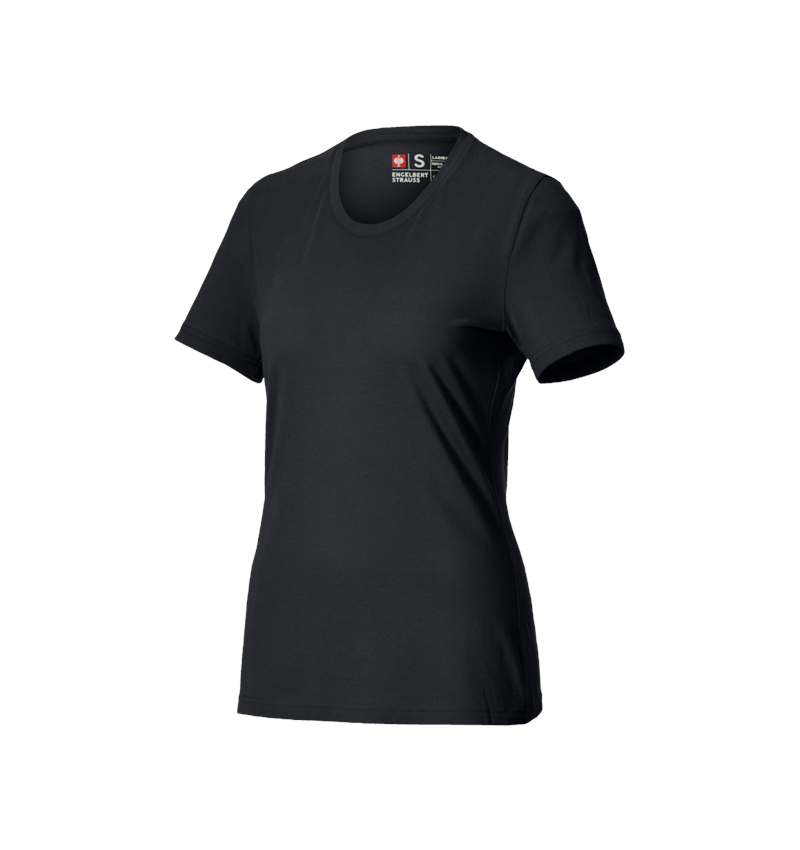 Vêtements: e.s. Piqué-T-Shirt cotton light, femmes + noir 2