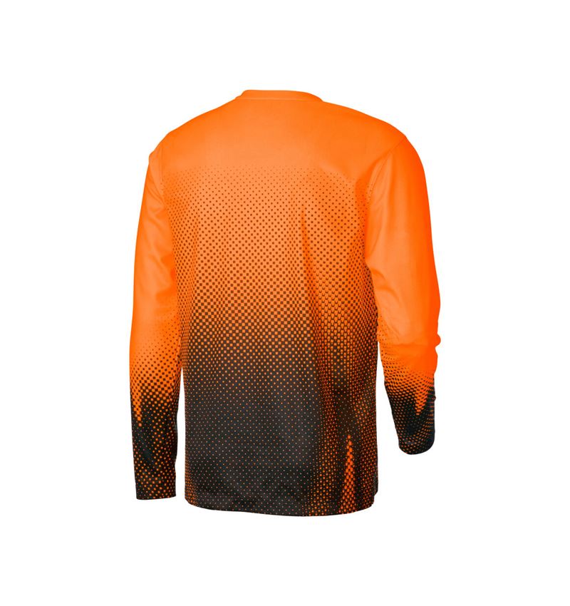 Hauts: Longsleeve fonctionnel e.s.t:aktik + orange fluo/noir 4