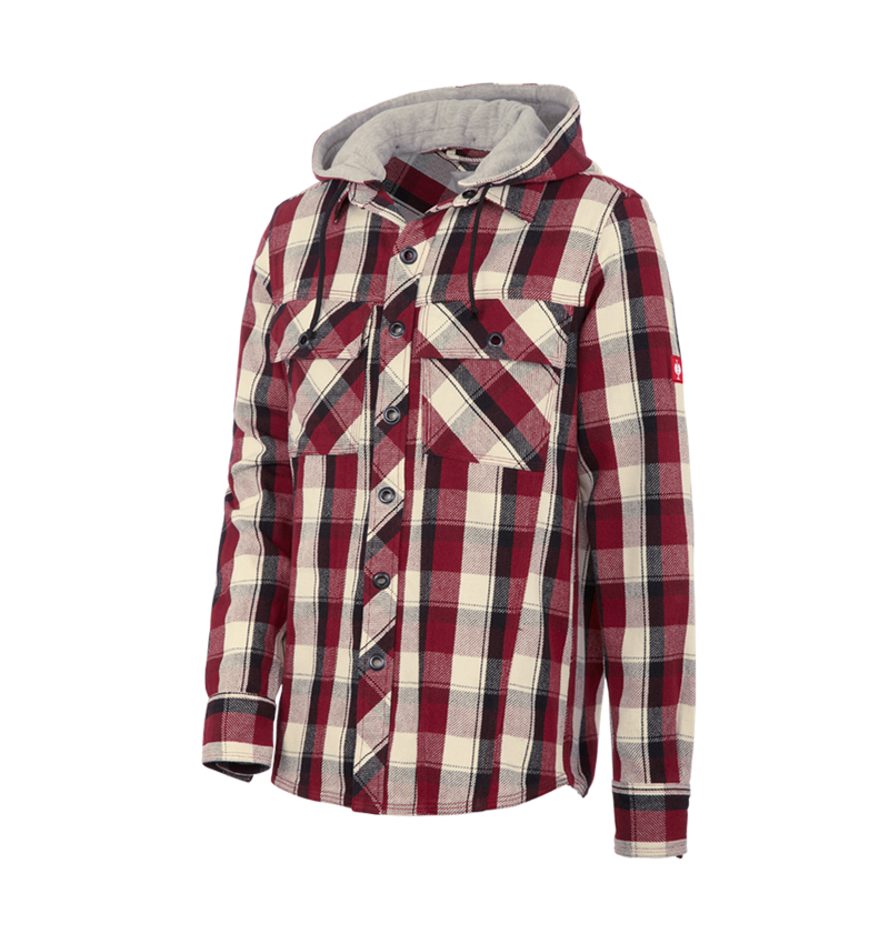 Topics: Hooded shirt e.s.roughtough + ruby/black/nature 2