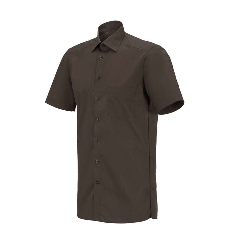 Hauts: e.s. Chemise de service à manches courtes + marron 1
