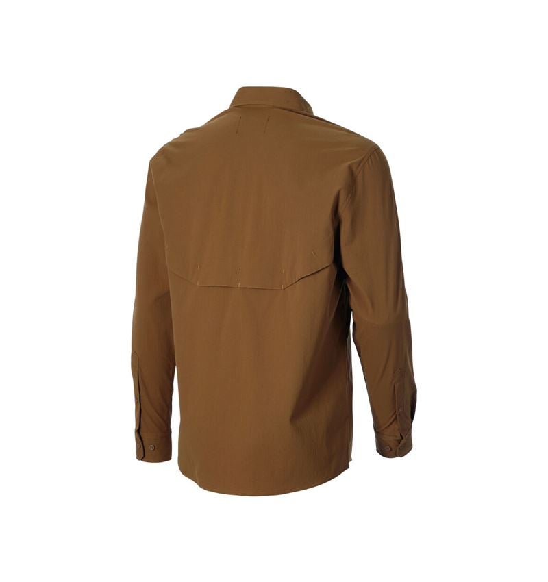 Hauts: Chemise de travail e.s.t:aktik, à manches longues + brun désert 5