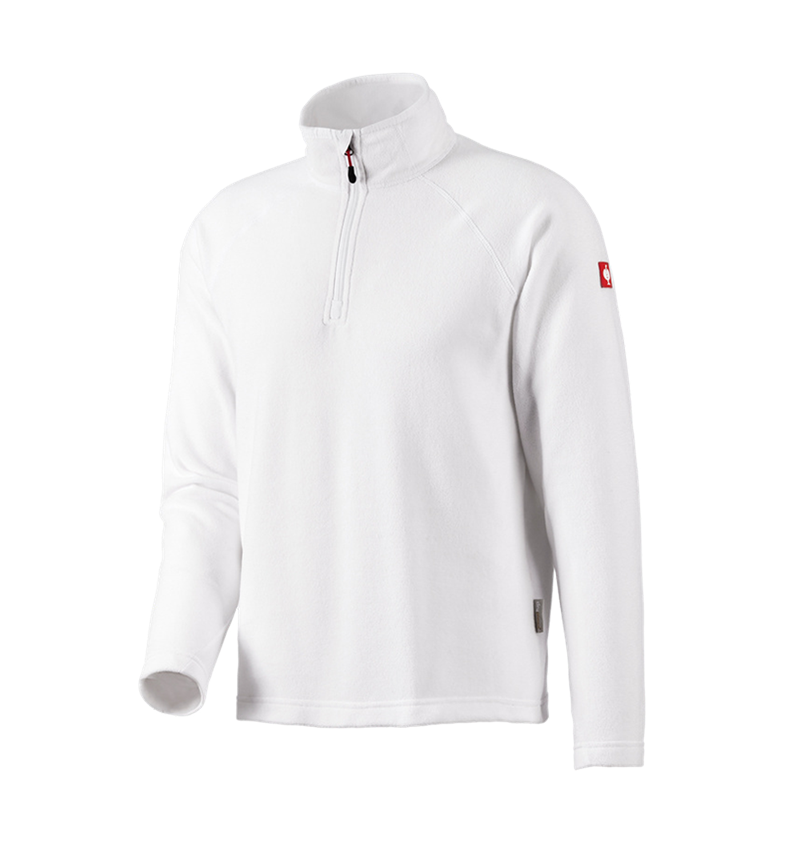 Hauts: Pull camionneur en laine polaire dryplexx® micro + blanc